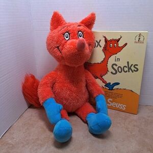 Kohl's Cares 2024 Fox In Socks Character Plush And Book Dr Seuss Fuzzy Tail 14"